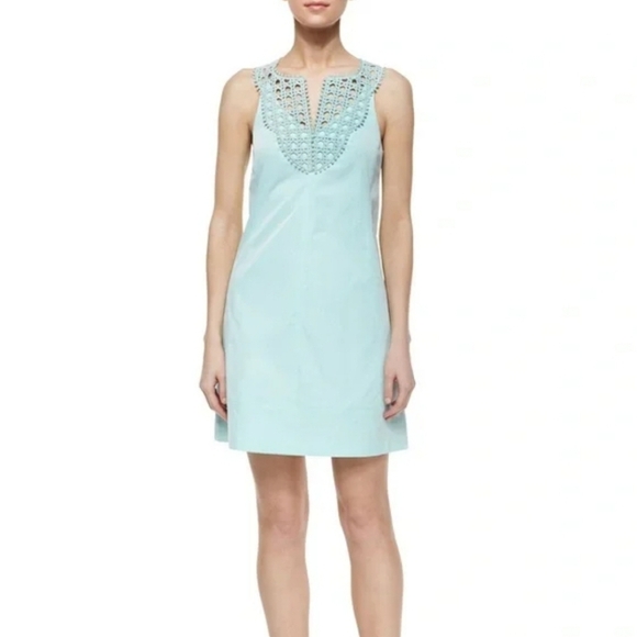 ❤️ NWOT! NANETTE LEPORE AQUA JUNGLE SHEATH MINI DRESS, 4 - Picture 2 of 10